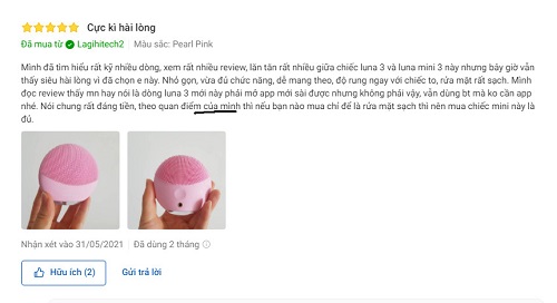 Phản hồi của khách hàng về máy rửa mặt Foreo Luna mini 3 review